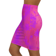 Load image into Gallery viewer, Pink and purple floral patterned skirt on a white background