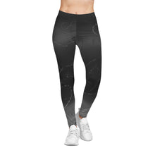 Load image into Gallery viewer, Silhouette Casual Leggings, gray and black. Gray swirls.