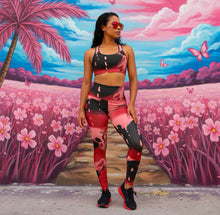 Cargar imagen en el visor de la galería, Strawberry 🍓 Flower Drip 🥀 Sports Bra