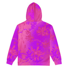 Load image into Gallery viewer, Pink and purple floral patterned hoodie on a white background