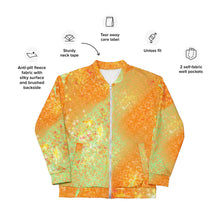 Load image into Gallery viewer, Orange and green jacket with features listed on a white background