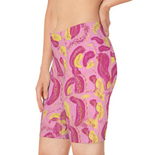 Load image into Gallery viewer, Pink Tropical Bike Shorts