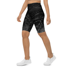 Load image into Gallery viewer, Silhouette biker shorts, Gray and black, with gray swirls.