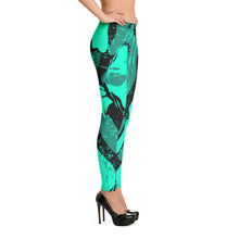 Load image into Gallery viewer, Green Gel Low Waist Leggings