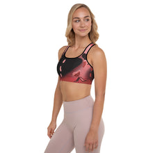 Cargar imagen en el visor de la galería, Strawberry Flower Drip (Padded Sports Bra) ArtGaze.shop