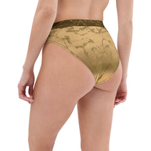 Load image into Gallery viewer, Gold Treasure High Waist Bikini Bottom, swim-wear. Beach, pool party, photo shoot, music video. ArtGaze.shop