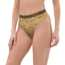 Load image into Gallery viewer, Gold Treasure High Waist Bikini Bottom, swim-wear. Beach, pool party, photo shoot, music video. ArtGaze.shop