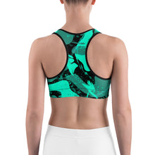Load image into Gallery viewer, Green Gel Sports Bra