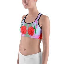 Load image into Gallery viewer, Rose Blossom Sports Bra artgaze.shop