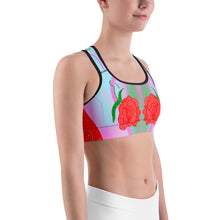 Load image into Gallery viewer, Rose Blossom Sports Bra artgaze.shop