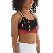 Cargar imagen en el visor de la galería, ART GAZE presents Strawberry Flower Drip Sports Bra. Welcome to the exclusive Designed Sports Bra. Exercise, workout, Yoga just for You. ArtGaze.shop