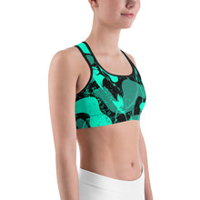 Load image into Gallery viewer, Green Gel Sports Bra