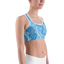 Load image into Gallery viewer, BLUE ELECTRIC Sports Bra. ArtGaze.shop