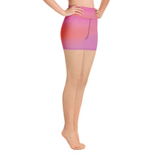 Load image into Gallery viewer, Wavy High Waist Yoga Shorts (w/Pockets). For women. ArtGaze.shop