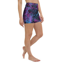 Load image into Gallery viewer, All over print ARTGAZE Miami Vice High Waist Yoga Shorts. ArtGaze.shop