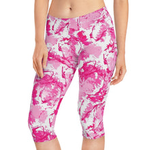 Load image into Gallery viewer, PINK Drizzle Capri Leggings.