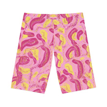 Load image into Gallery viewer, Pink Tropical Bike Shorts