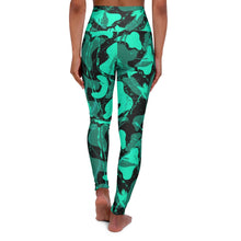 Load image into Gallery viewer, Green Gel High Waisted Yoga Leggings