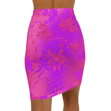 Load image into Gallery viewer, Pink and purple floral patterned skirt on a white background
