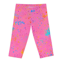 Load image into Gallery viewer, PINK ART FLICK Capri Leggings 🎨
