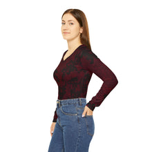 Load image into Gallery viewer, Duslay Long Sleeve V-neck Crop top - AI Design
