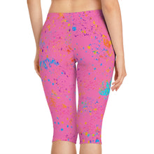Load image into Gallery viewer, PINK ART FLICK Capri Leggings 🎨
