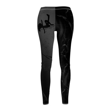 Silhouette Leggings [Low Waist] (casual) Gray and black, with gray swirls. 