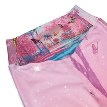 Load image into Gallery viewer, Pink fabric with butterfly and floral pattern
