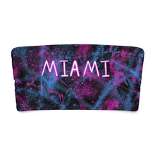 Load image into Gallery viewer, Neon &#39;MIAMI&#39; text on a colorful abstract background
