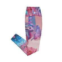 Load image into Gallery viewer, Leggings with a colorful dragon design on a white background
