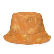 Load image into Gallery viewer, Orange bucket hat with texture on it. White background. 
