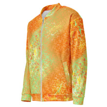 Load image into Gallery viewer, Orange and green patterned jacket on a white background
