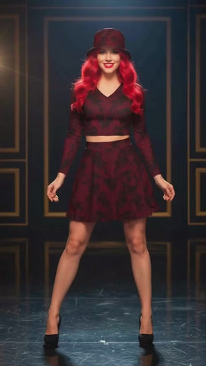 Duslay v neck long sleeve crop top