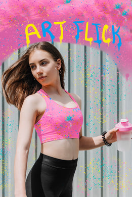 Art Flick Sports Bra. ArtGAZE.SHOP 