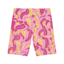 Load image into Gallery viewer, Pink Tropical Bike Shorts

