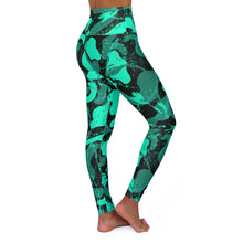 Load image into Gallery viewer, Green Gel High Waisted Yoga Leggings
