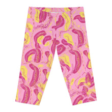 Load image into Gallery viewer, Pink Tropical Capri Leggings
