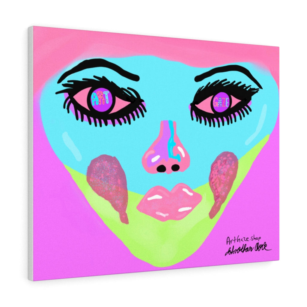 ArtGaze Woman Mascot. The Face of ArtGaze.shop Canvas Art.