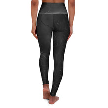 Load image into Gallery viewer, Silhouette [High Waisted Yoga Shorts/wPockets] Gray and black. With gray swirls. 
