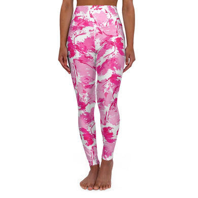 PINK DRIZZLE High Waist Leggings, Workout Leggings. ArtGaze.shop 