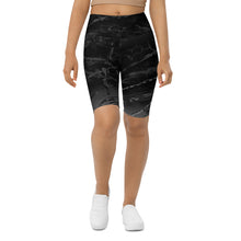 Load image into Gallery viewer, Silhouette biker shorts, Gray and black, with gray swirls. 
