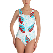 Load image into Gallery viewer, White Ocean Beach One Piece Swimsuit artgaze.shop
