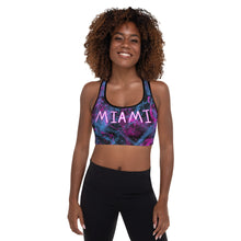 Load image into Gallery viewer, ARTGAZE Miami Vice (Padded Sports Bra) ArtGaze.shop Workout exercise or for Fashion.
