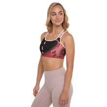 Cargar imagen en el visor de la galería, Strawberry  Flower Drip (Padded Sports Bra) ArtGaze.shop 
