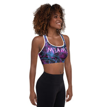 Load image into Gallery viewer, ARTGAZE Miami Vice (Padded Sports Bra) ArtGaze.shop Workout exercise or for Fashion.
