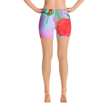 Load image into Gallery viewer, Rose 🌹 Blossom Shorts. ArtGaze.shop Shorts for women.
