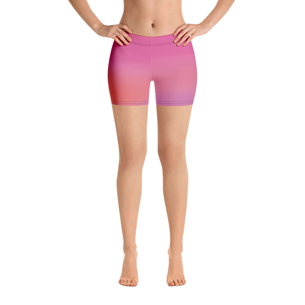 Wavy Low Waist Yoga Shorts. For women. ArtGaze.shop