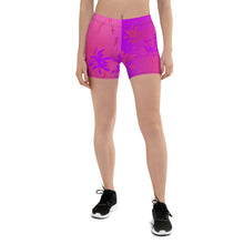 Load image into Gallery viewer, Pink and purple floral shorts. 
