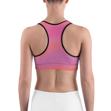 Load image into Gallery viewer, Wavy Sports Bra. All over print. Gym. ARTGAZE.SHOP

