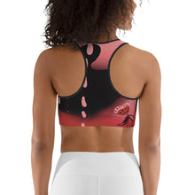 Cargar imagen en el visor de la galería, ART GAZE presents Strawberry Flower Drip Sports Bra. Welcome to the exclusive Designed Sports Bra.  Exercise, workout, Yoga just for You. ArtGaze.shop
